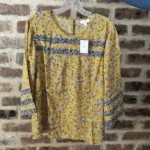 NWT J. Jill Floral Blouse - Large Petite